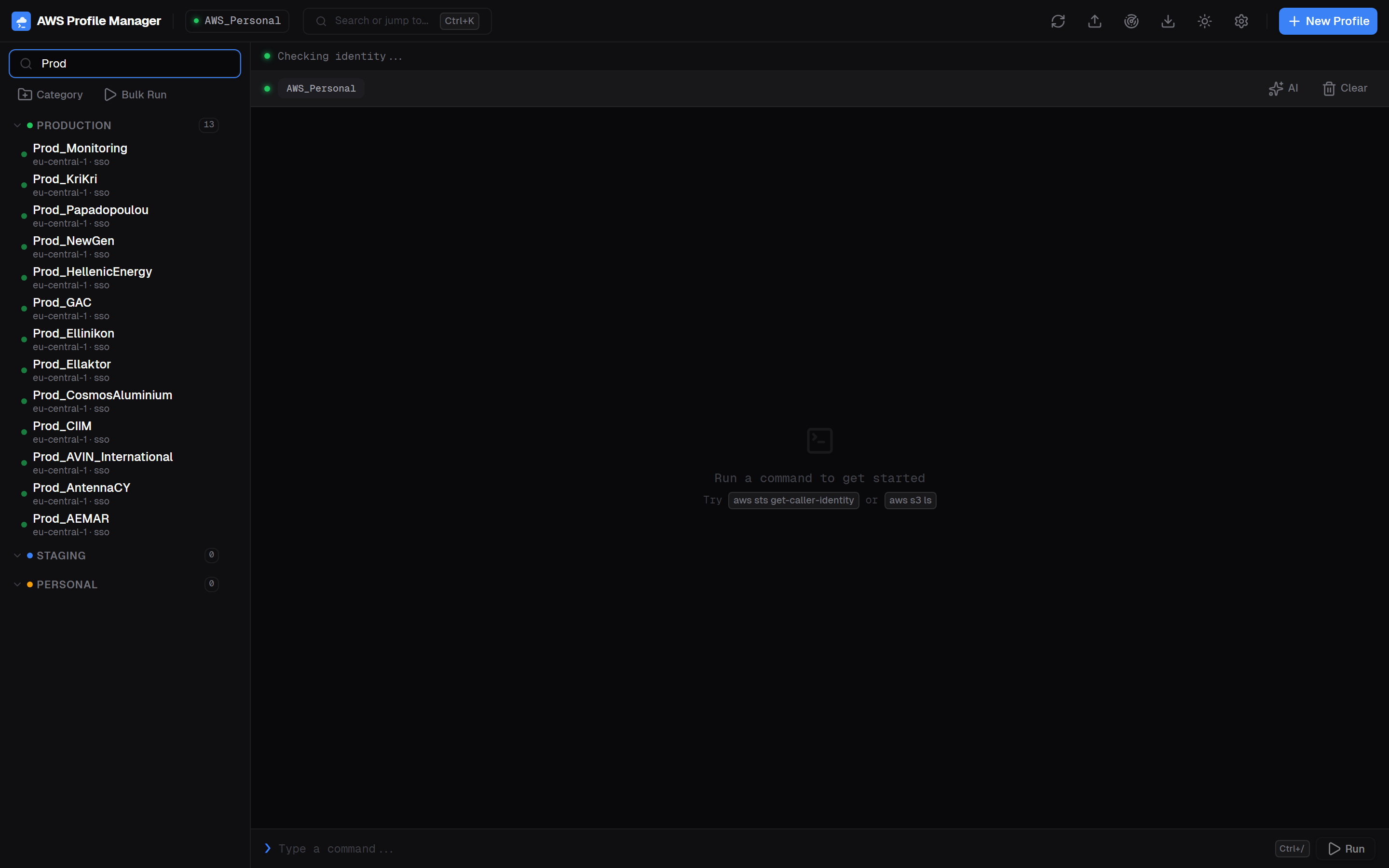 Profile search filtering